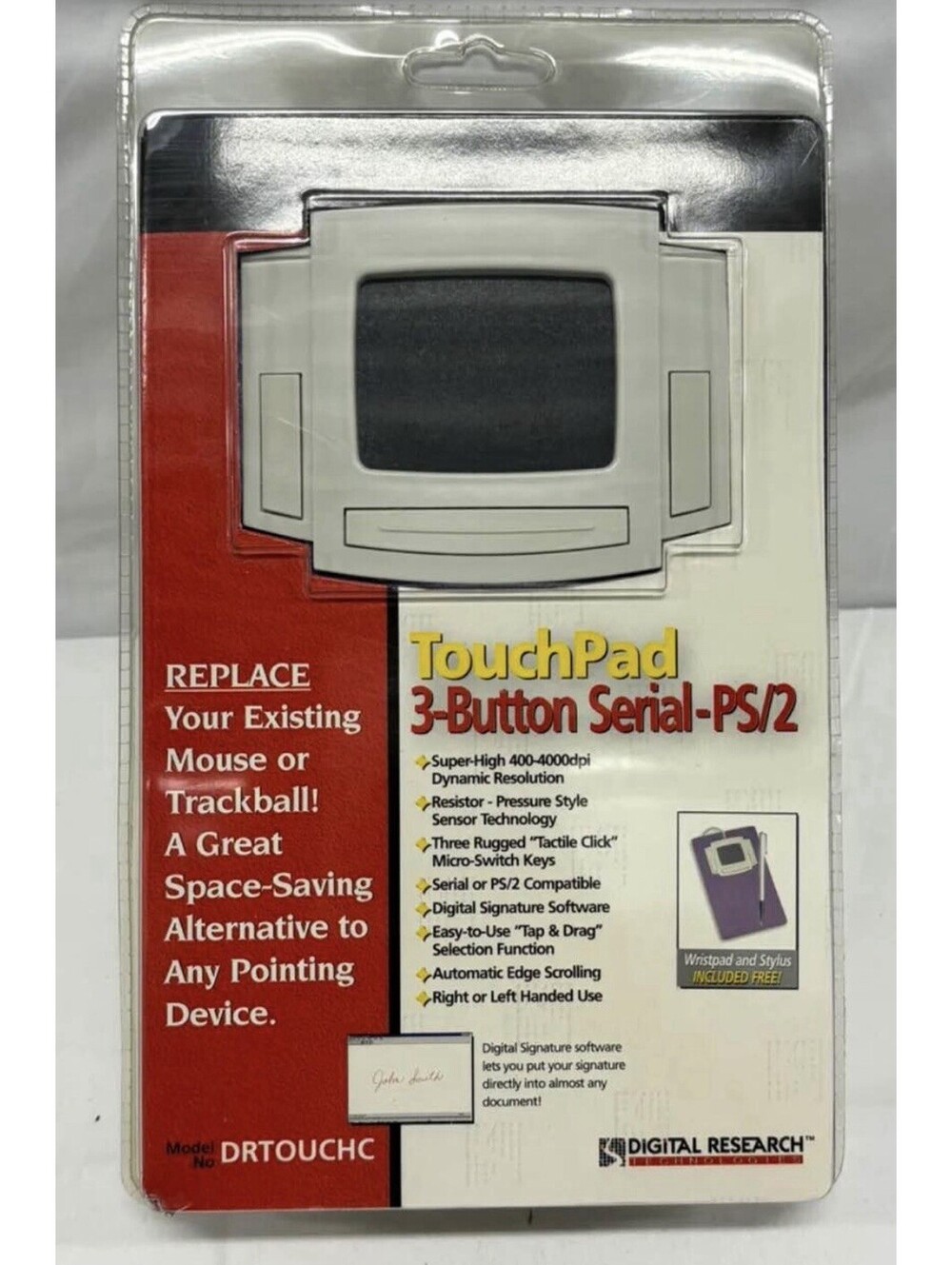 Digital Research Touchpad DRTOUCHC 3-Button Serial/PS/2 Wired Edge Scroll Beige